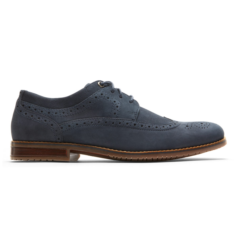 Rockport Mens Style Purpose 3 Wingtip - Oxfords Navy - XOD406289